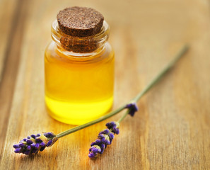 Lavender oil with flower