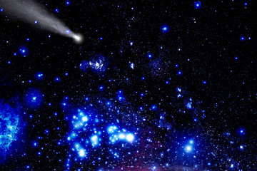 Wall Mural - Stars and galaxy space sky night background