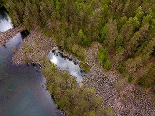 Wall Mural - Lake with rock shore