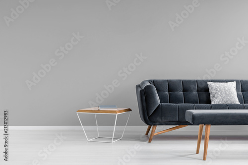 Diamond Shape Side Table A Trendy Dark Sofa And An