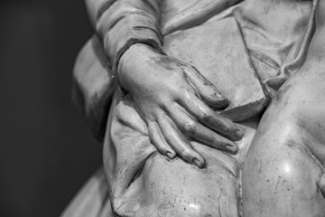 Wall Mural - Stone statue detail of human hand