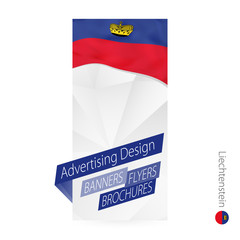 Wall Mural - Vector abstract banner template for Liechtenstein.