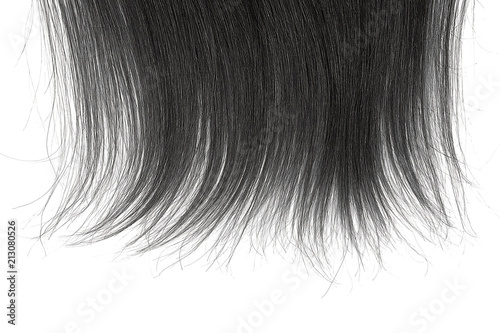 Tips Of Black Hair On White Background Buy This Stock Photo And
