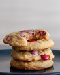 Stack of chocolate candy cookies
