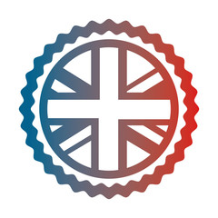 Poster - united kingdom flag in sticker decoration