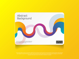 Poster - abstract colorful card or cover template with gradient shape composition design concept background vector illustration.