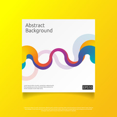 Poster - abstract colorful cover template with gradient shape composition design concept background vector illustration.