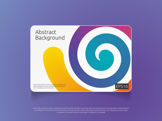 Poster - abstract colorful card or cover template with gradient shape composition design concept background vector illustration.