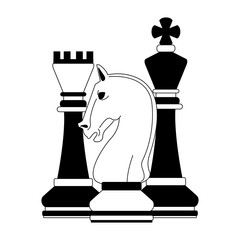 Sticker - Chess game pieces vector illustration graphic design