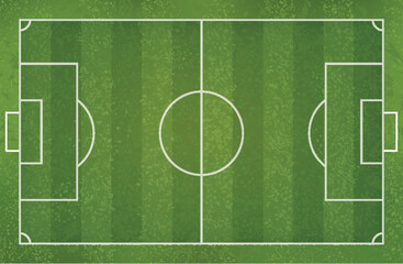 Fototapete - Soccer football field background. Vector illustration.