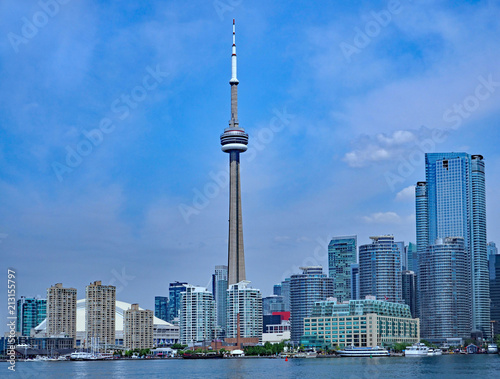 Plakat Toronto śródmieścia nabrzeża linia horyzontu jak Lipiec 2018.