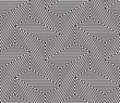 Abstract geometric pattern vector background of seamless triangle mosaic grid lines and tangle optical illusion pattern