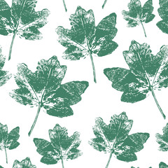 Sticker - Beautiful Stamp of Leaf Pattern. Seamless.