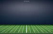 American football stadium background with perspective line pattern of grass field. Vector.