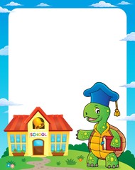 Poster - Turtle teacher theme frame 1