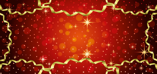 Wall Mural - Red christmas background, banner, card, flyer, voucher.