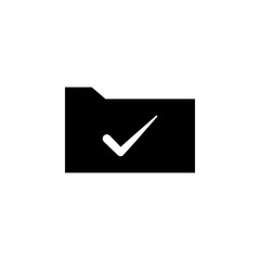 Poster - Vector Select Folder Icon. Folder and tick check mark isolated vector icon