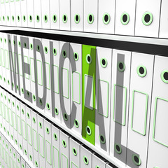 Wall Mural - Big Data Medical Health Database 3d Rendering