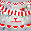 Decorative Indonesia Flag Background