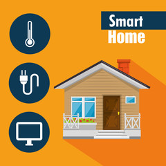 Poster - smart house with set services icons