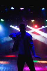 silhouette of male dancer