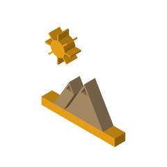 Wall Mural - Pyramids isometric right top view 3D icon