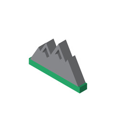 Poster - Mountains isometric right top view 3D icon