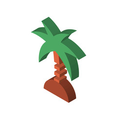 Poster - Island isometric right top view 3D icon