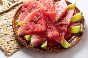 Wall Mural - watermelon with chili powder