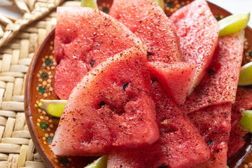 Wall Mural - watermelon with chili powder