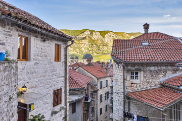 Old Town Kotor rooftops view, Montenegro