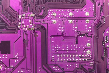 violet circuit board background of computer motherboard.computer chip electronics motherboard high t