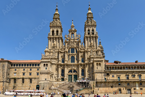 Fotomural Historic Santiago de Compostela cathedral in Galicia, Spain.