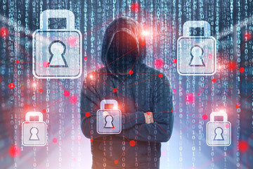 Poster - Hacker and network security concept