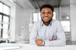 © Syda Productions - business and people concept - smiling african american businessman at office
