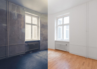 renovation before and after  - real estate interior