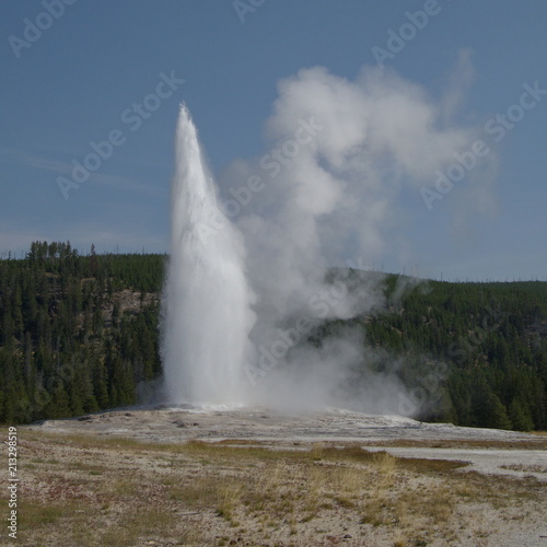 Fotografie, Obraz The magnificent uniquely colorful geology found in Yellowstone National Park dur