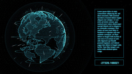 Wall Mural - 3D rendering of earth animation.
