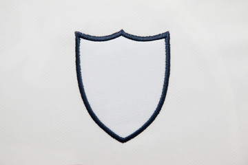 blank logo patch on flbrick background