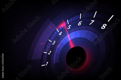 Fotografía Speed motion background with fast speedometer car