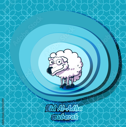 Muslim Holy Sacrifice Festival Eid Al Adha Greetings Card Banner