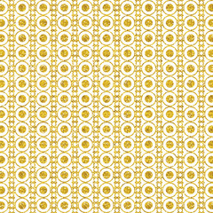 Wall Mural - Gold glitter polka dot seamless pattern, geometric golden textur