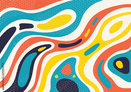Creative geometric colorful background with patterns. Collage. Design for pri...