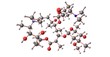 Azithromycin molecular structure isolated on white