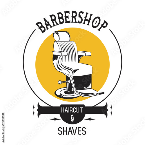 Barbershop Vintage Emblem With Retro Drawings Vector Illustration Graphic Design Buy This Stock Vector And Explore Similar Vectors At Adobe Stock Adobe Stock