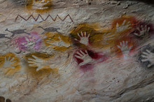 Handprints Of A Prehistoric Cave