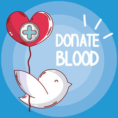 Sticker - Donate blood cartoons card