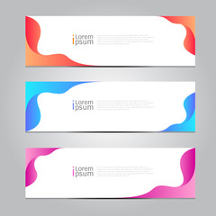 Vector abstract design banner web template.