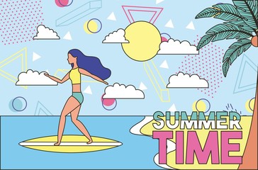 Sticker - summer time vacations