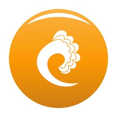 Poster - Wave ocean icon. Simple illustration of wave ocean vector icon for any design orange